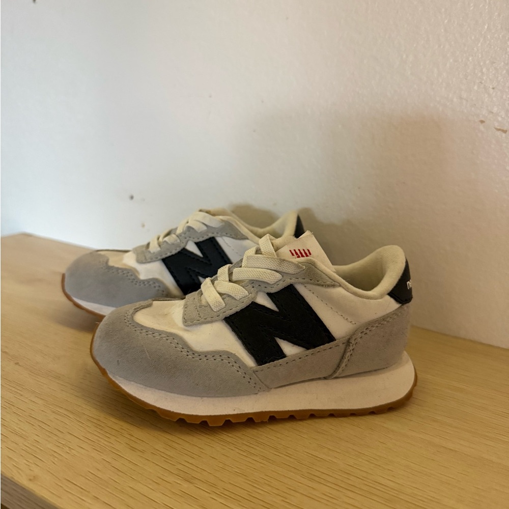New Balance Kids' Sneakers in White, Gray, and Black